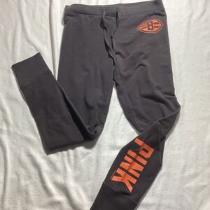 Victoria's Secret PINK NFL Cincinnati Bengals Jogger Sweatpants Gray Orange M